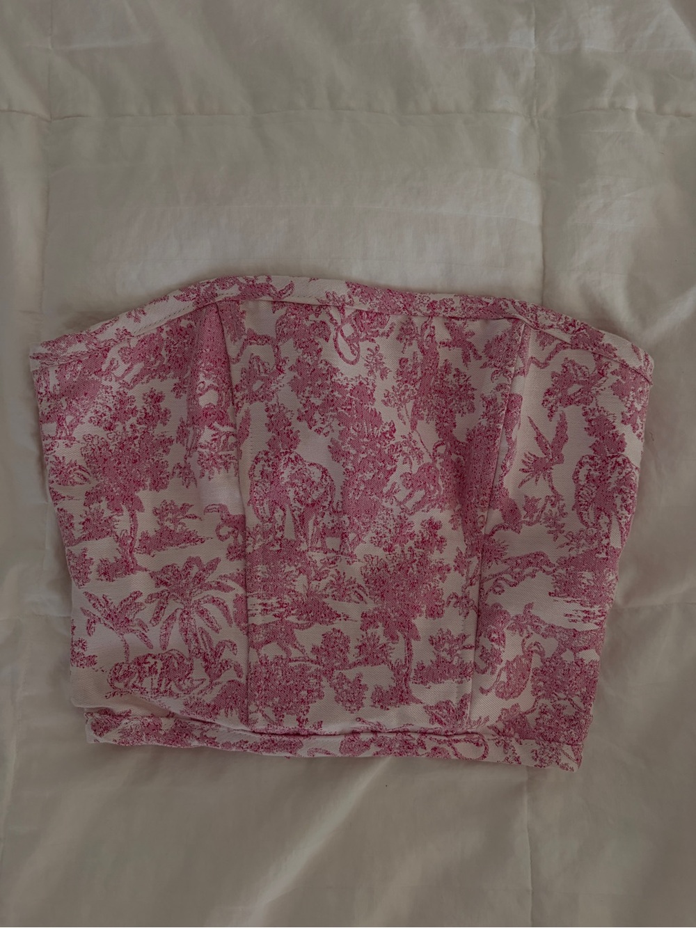 Women’s Pink Strapless Corset Top